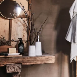 alinea Accessoire De Salle De Bain*Distributeur de savon en céramique mouchetée - ventoux Blanc