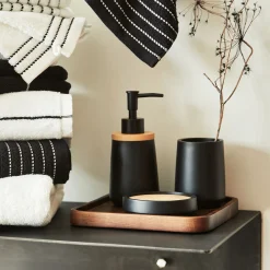 alinea Accessoire De Salle De Bain*Distributeur de savon en polyresine - Noir