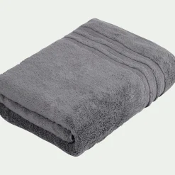 alinea Drap De Bain*Drap de bain bouclette en coton - anthracite 100x150cm Gris