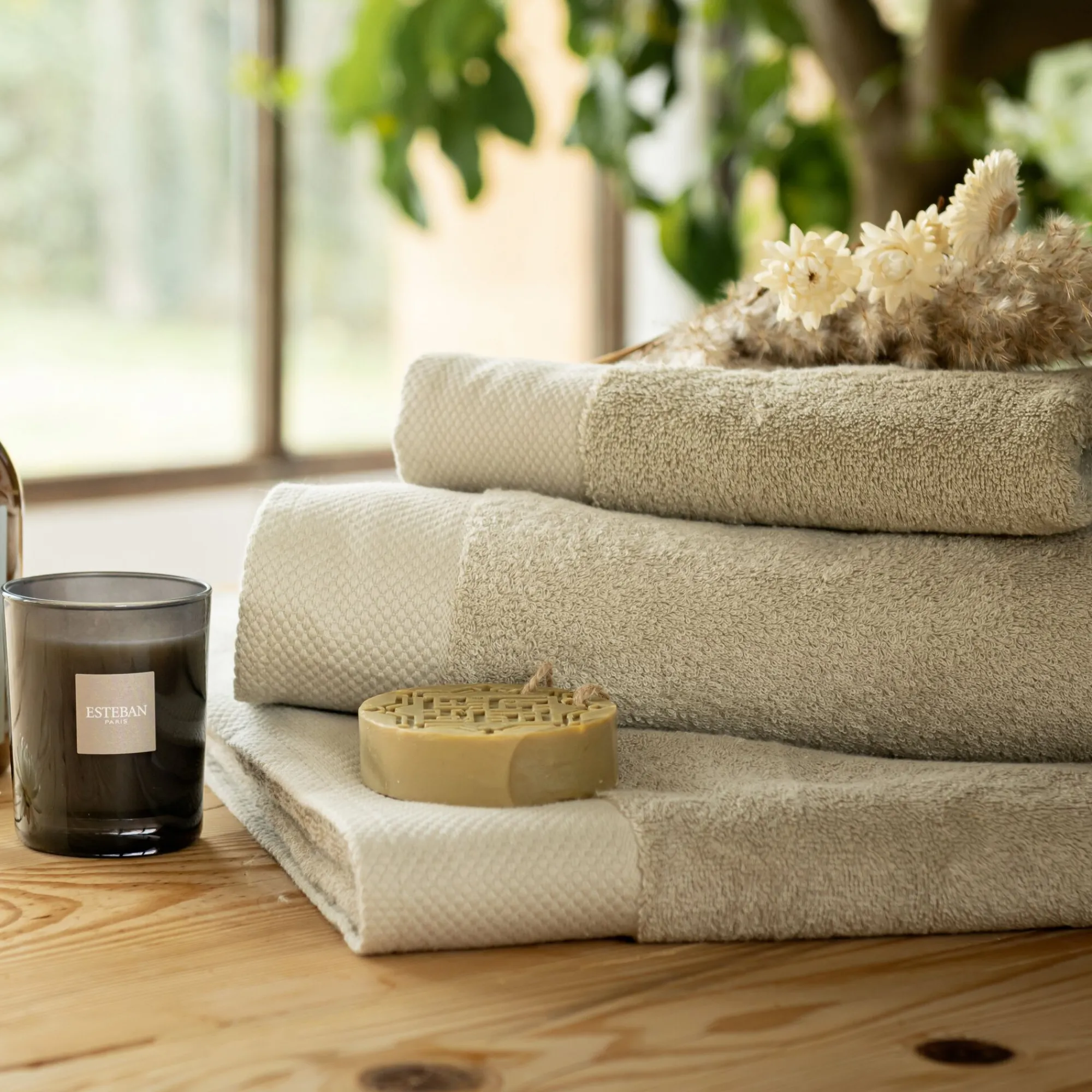 alinea Drap De Bain*Drap de bain en coton peigné - alpilles 100x150cm Beige