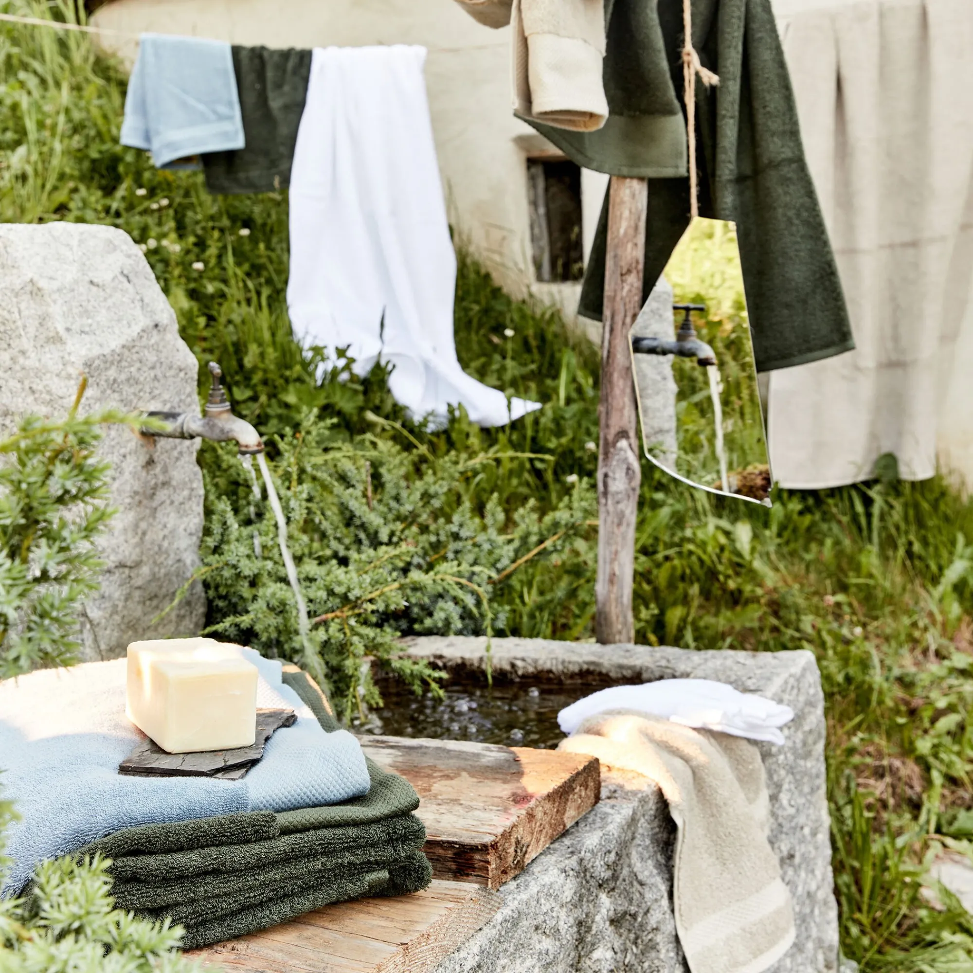 alinea Drap De Bain*Drap de bain en coton peigné - alpilles 100x150cm Beige