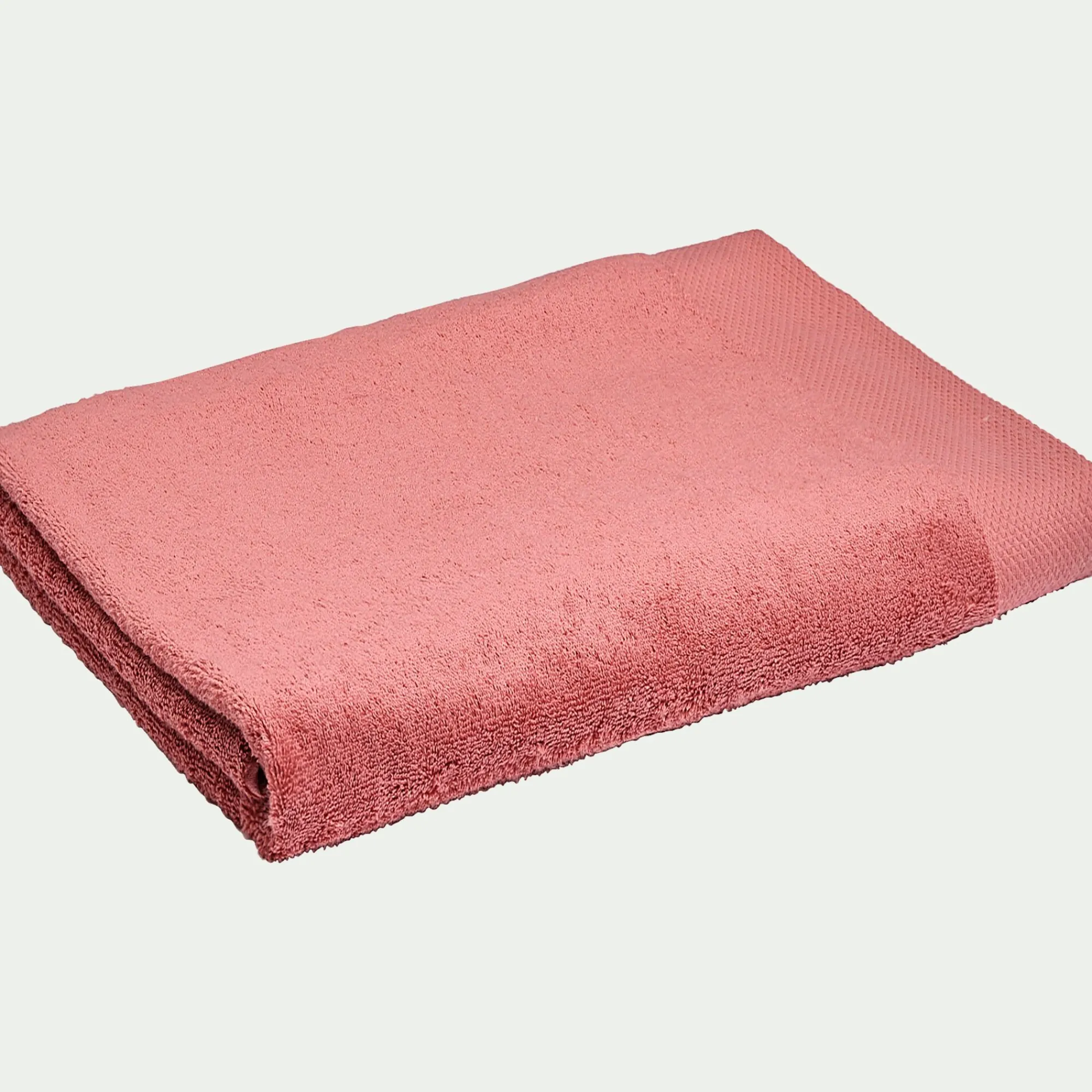 alinea Drap De Bain*Drap de bain en coton peigné - ricin 100x150cm Rouge