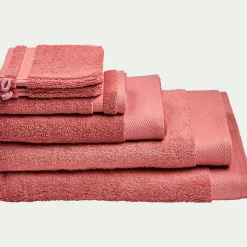 alinea Drap De Bain*Drap de bain en coton peigné - ricin 100x150cm Rouge