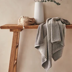 alinea Drap De Douche*Drap de douche bouclette jacquard en coton - alpilles 70x140cm Beige