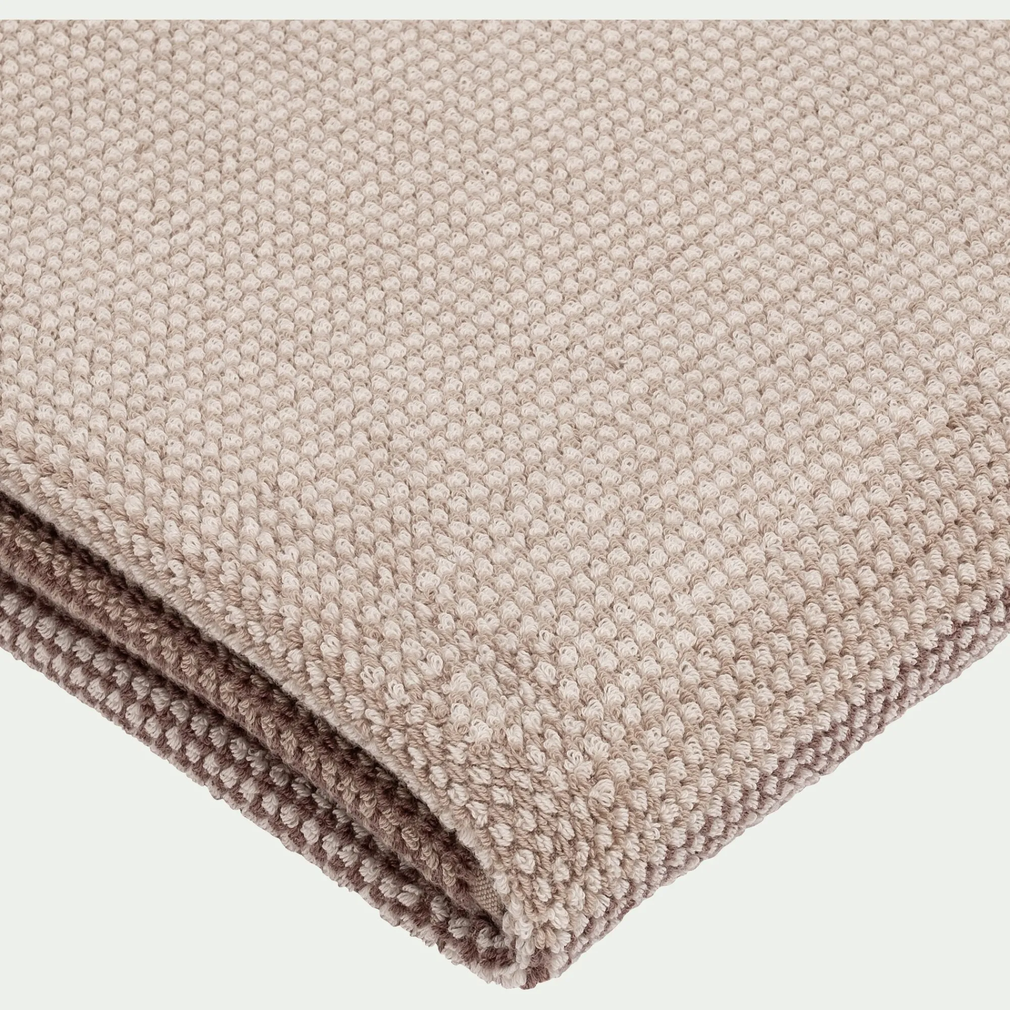 alinea Drap De Douche*Drap de douche bouclette jacquard en coton - alpilles 70x140cm Beige