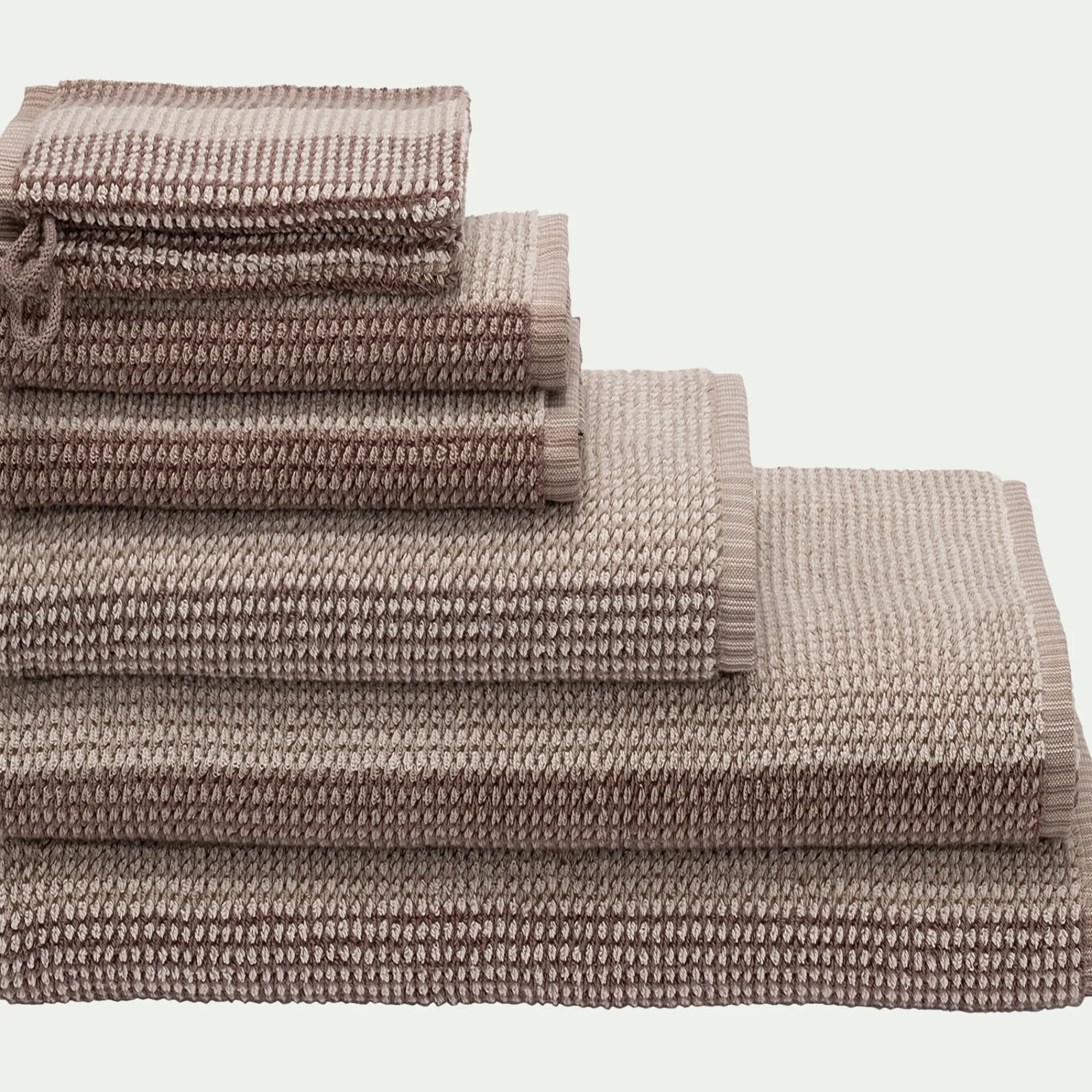 alinea Drap De Douche*Drap de douche bouclette jacquard en coton - alpilles 70x140cm Beige