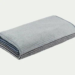 alinea Drap De Douche*Drap de douche bouclette jacquard en coton - 70x140cm Bleu