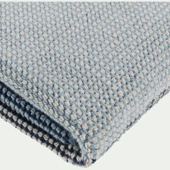 alinea Drap De Douche*Drap de douche bouclette jacquard en coton - 70x140cm Bleu