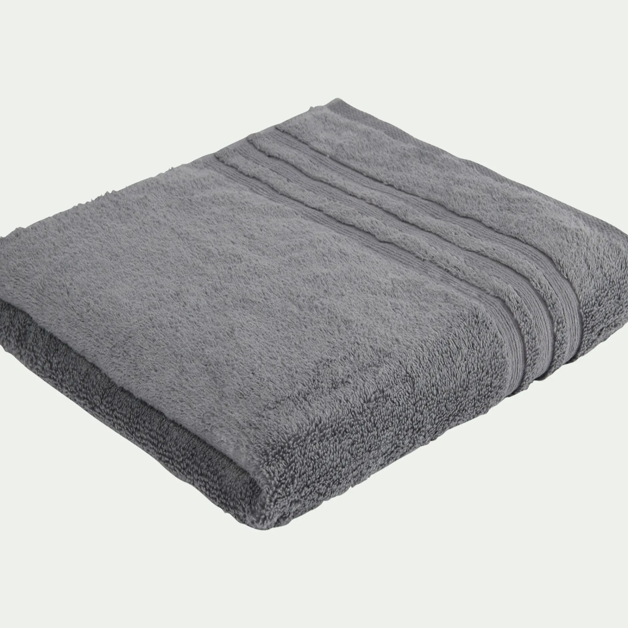 alinea Drap De Douche*Drap de douche bouclette en coton - anthracite 70x140cm Gris