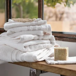 alinea Drap De Douche*Drap de douche bouclette en coton - ventoux 70x140cm Blanc