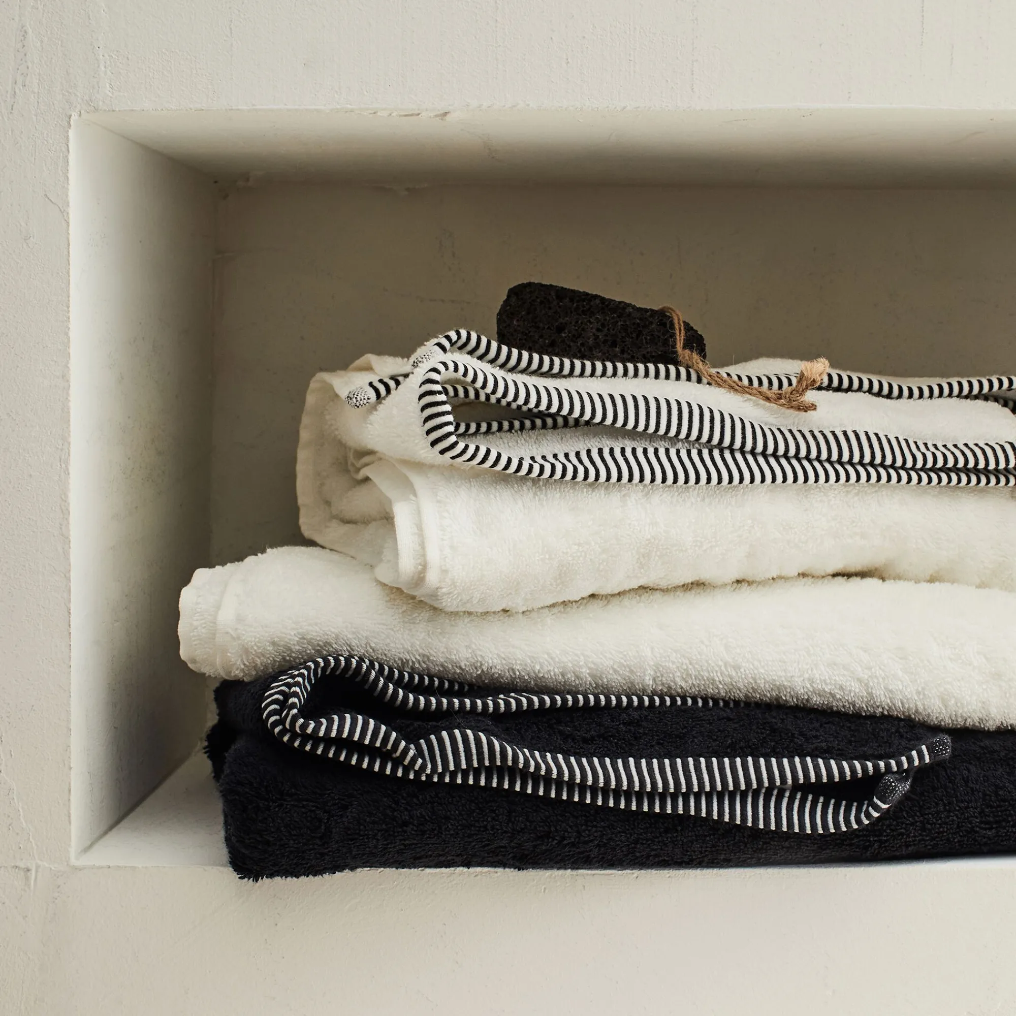 alinea Drap De Douche*Drap de douche brodé en coton - ventoux 70x140cm Blanc