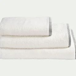 alinea Drap De Douche*Drap de douche brodé en coton - ventoux 70x140cm Blanc