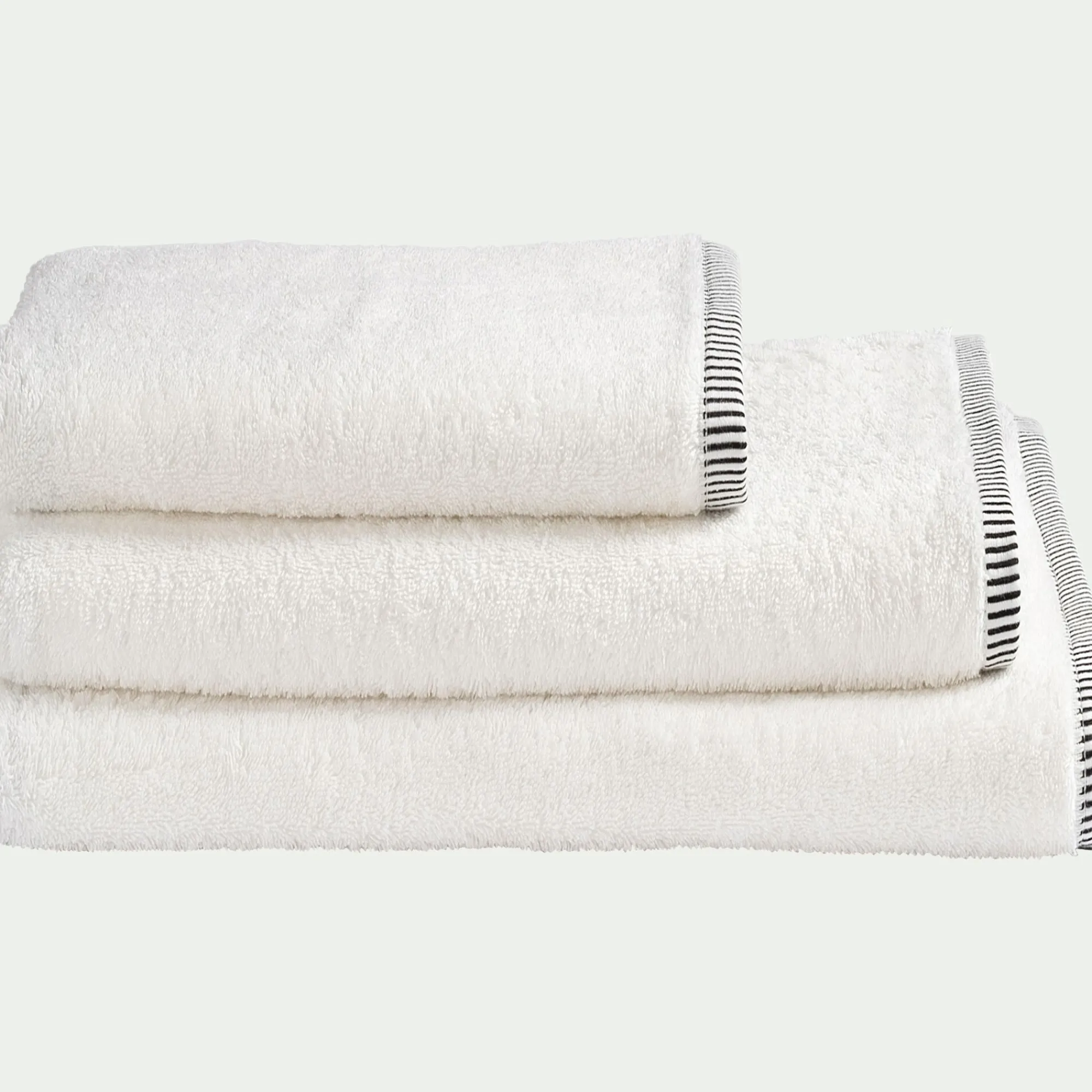 alinea Drap De Douche*Drap de douche brodé en coton - ventoux 70x140cm Blanc