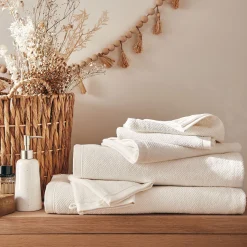 alinea Drap De Douche*Drap de douche en bouclettes de coton bio - ventoux 70x130cm Blanc