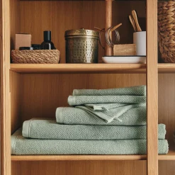 alinea Drap De Douche*Drap de douche en bouclettes de coton bio 70x130cm - olivier Vert