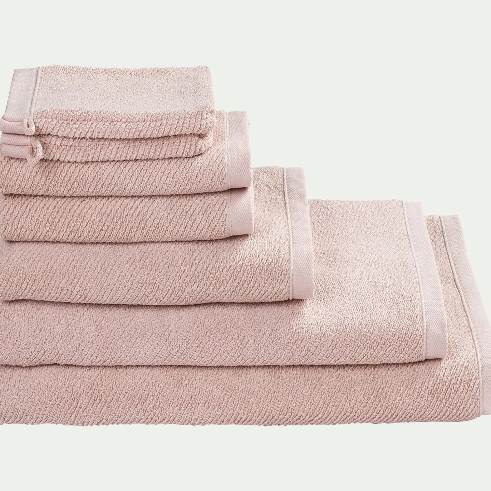 alinea Drap De Douche*Drap de douche en bouclettes de coton bio - rosa 70x130cm Rose