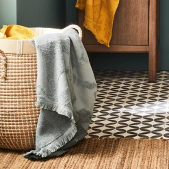 alinea Drap De Douche*Drap de douche en coton - calaluna 70x140cm Bleu