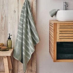 alinea Drap De Douche*Drap de douche en coton - olivier 70x140cm Vert