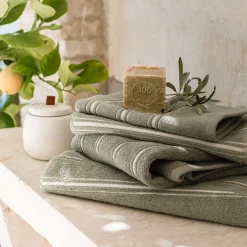 alinea Drap De Douche*Drap de douche en coton - olivier 70x140cm Vert