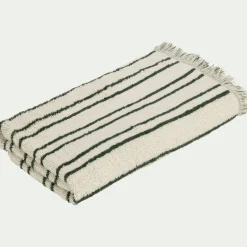 alinea Drap De Douche*Drap de douche en coton à rayures 70x140cm - Vert