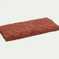 alinea Drap De Douche*Drap de douche en coton motif floral 70x140cm - terracotta Rouge
