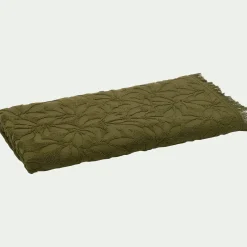 alinea Drap De Douche*Drap de douche en coton motif floral 70x140cm - mousse Vert