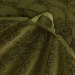 alinea Drap De Douche*Drap de douche en coton motif floral 70x140cm - mousse Vert