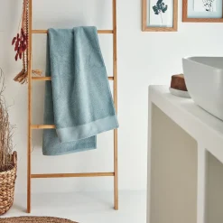 alinea Drap De Douche*Drap de douche en coton peigné - calaluna 70x140cm Bleu