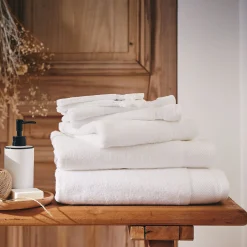 alinea Drap De Douche*Drap de douche en coton peigné - optique 70x140cm Blanc