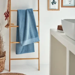 alinea Drap De Douche*Drap de douche en coton peigné - autan 70x140cm Bleu