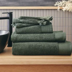 alinea Drap De Douche*Drap de douche en coton peigné - cèdre 70x140cm Vert