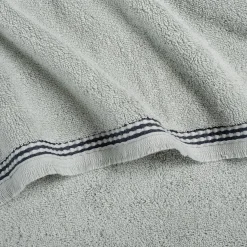 alinea Drap De Douche*Drap de douche frangé en coton 70x140cm - littoral Bleu