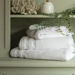 alinea Drap De Douche*Drap de douche qualité hôtelière en coton - 70x140cm Blanc