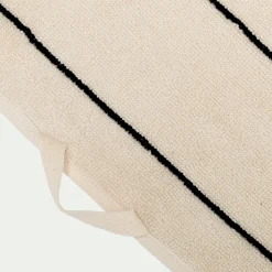 alinea Drap De Douche*Drap de douche rayé en coton 70x140cm - Beige