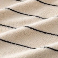 alinea Drap De Douche*Drap de douche rayé en coton 70x140cm - Beige