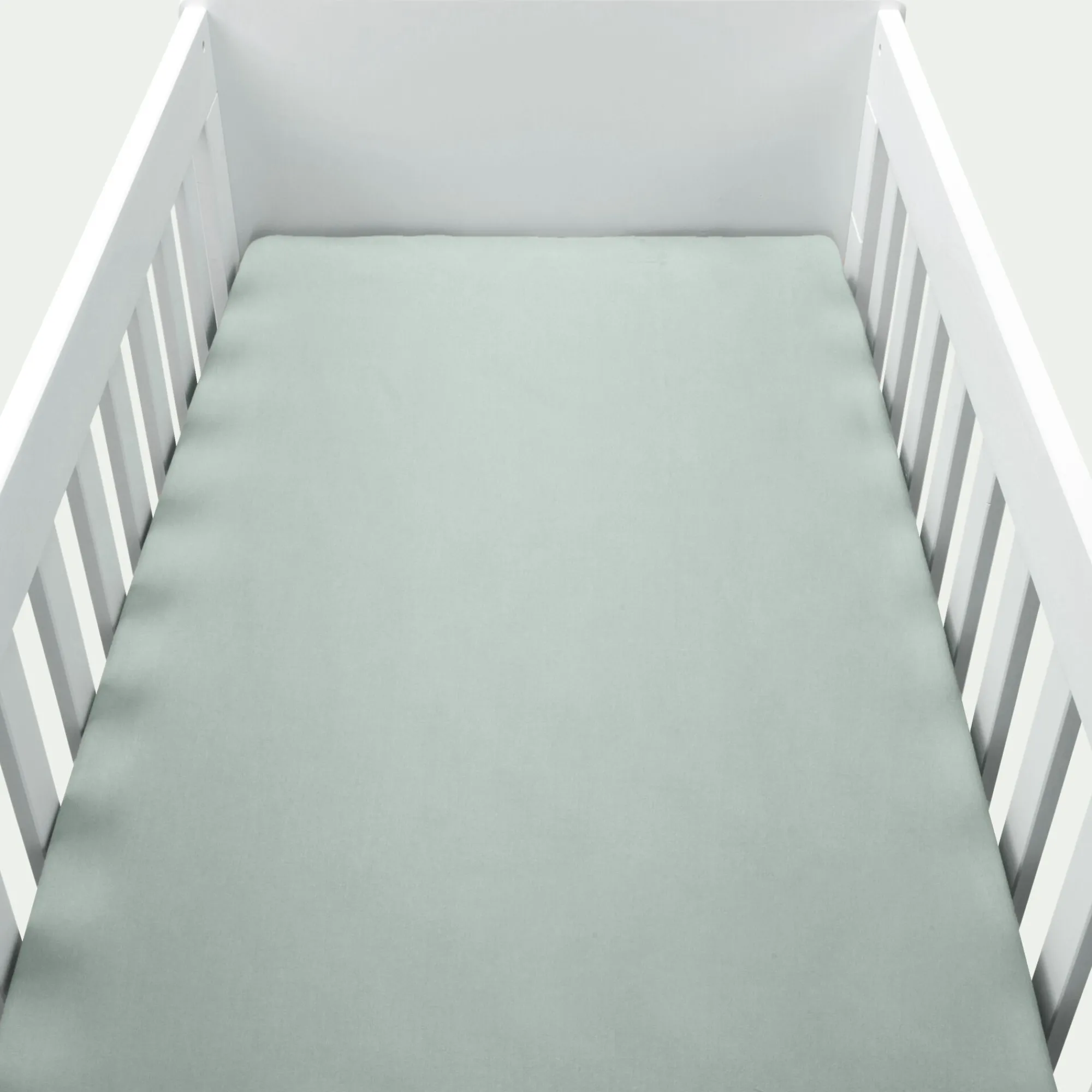 alinea Bureau Enfant|Linge De Lit Enfant*Drap housse bébé en coton bio 70x140+B15cm - Vert