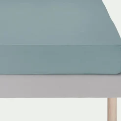 alinea Drap Housse*Drap housse en coton 140x200cm B30cm - calaluna Bleu