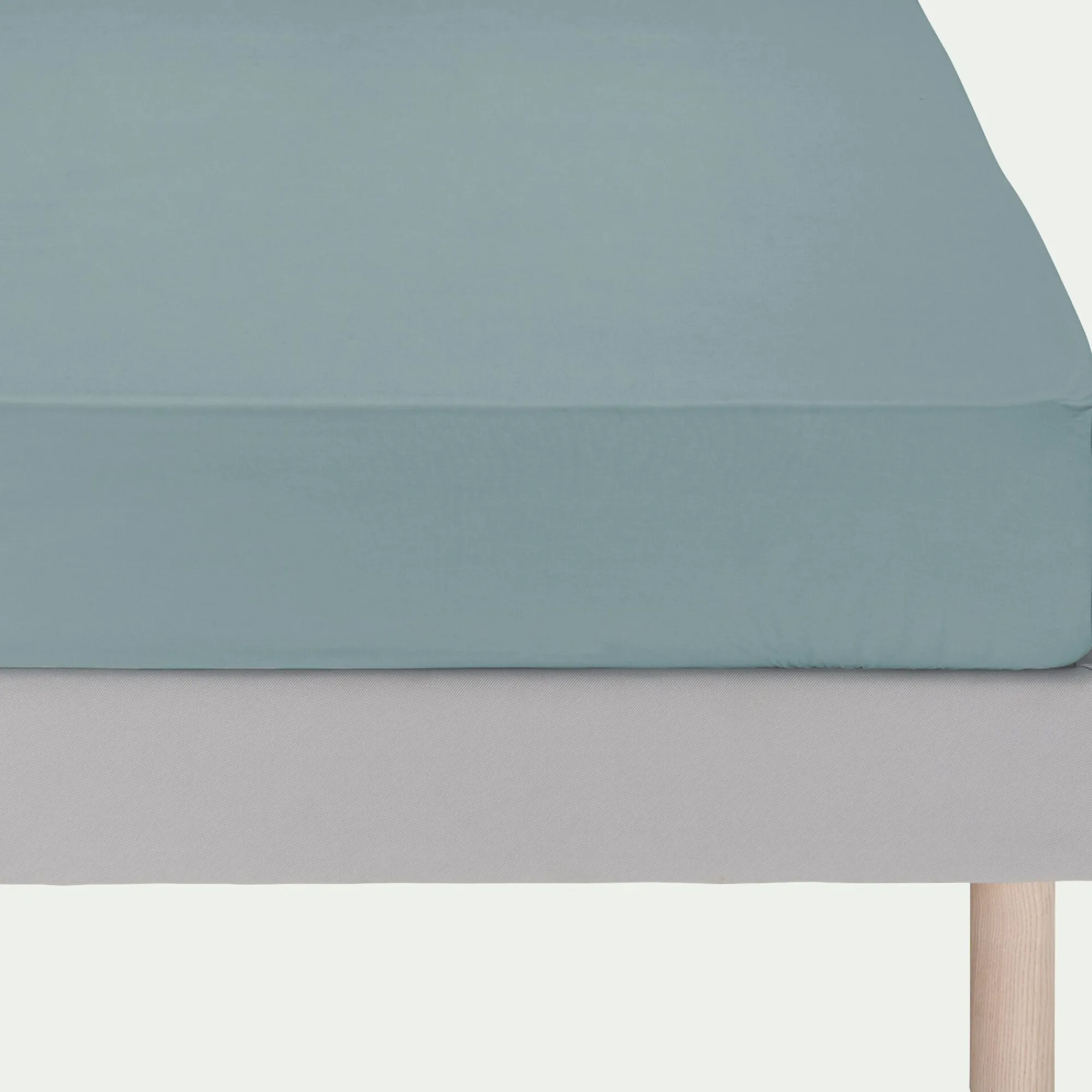alinea Drap Housse*Drap housse en coton 140x200cm B30cm - calaluna Bleu