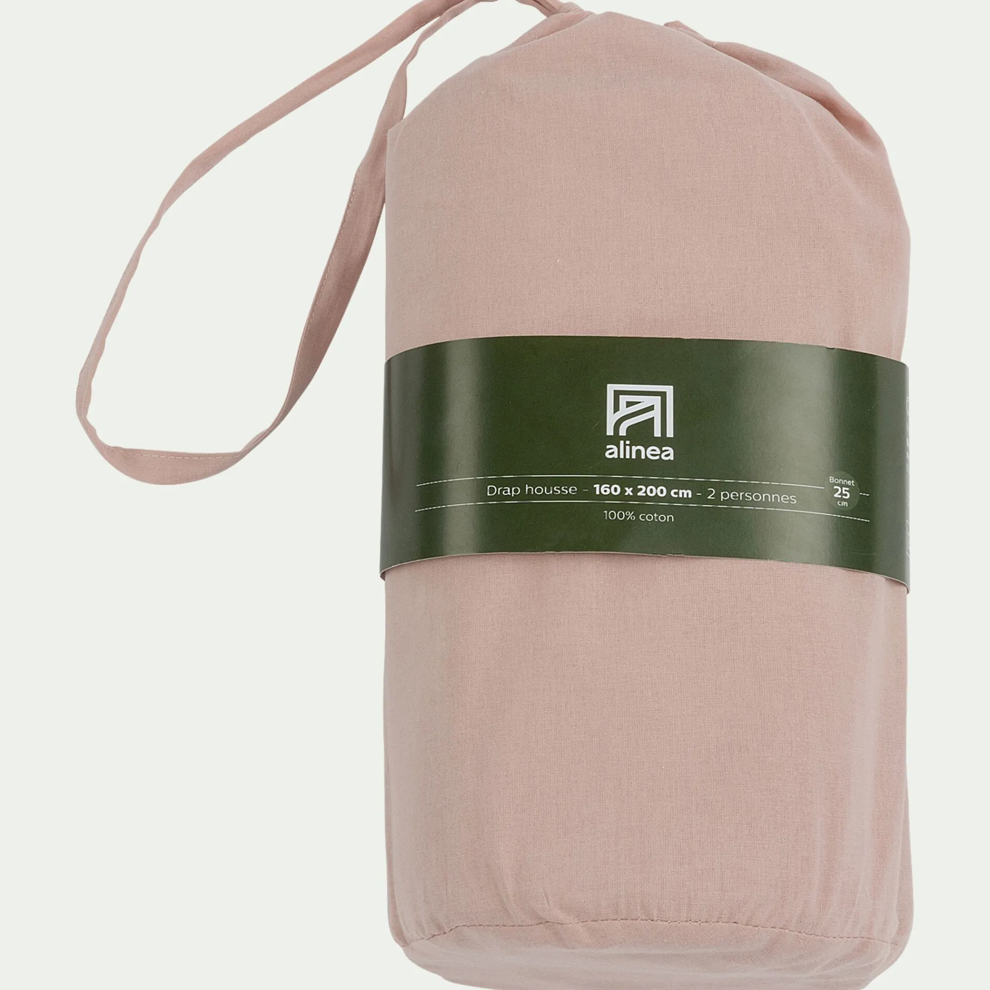 alinea Drap Housse*Drap housse en coton 160x200cm B25cm - rosa Rose