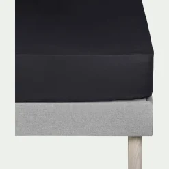 alinea Drap Housse*Drap housse en coton 160x200cm B25cm - calabrun Gris