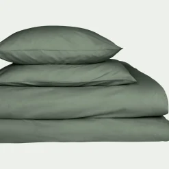 alinea Drap Housse*Drap housse en coton 140x200cm B25cm - cèdre Vert