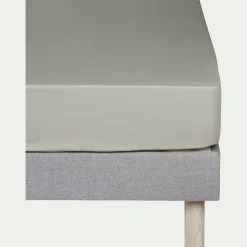 alinea Drap Housse*Drap housse en coton 90x200cm B25cm - olivier Vert