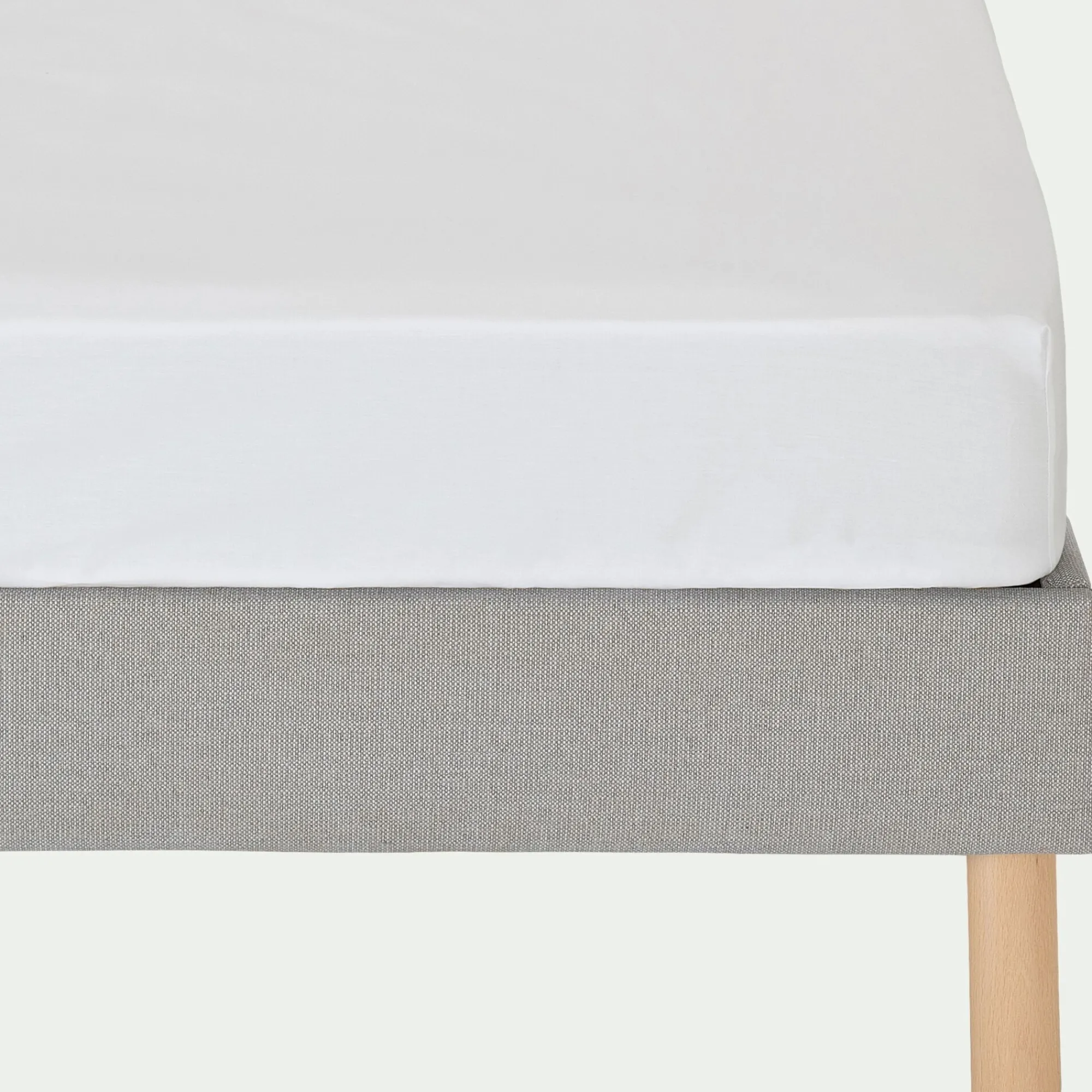 alinea Drap Housse*Drap housse en coton 140x200cm B40cm - Blanc