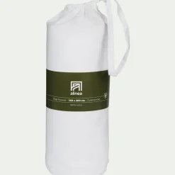 alinea Drap Housse*Drap housse en coton 140x200cm B30cm - Blanc