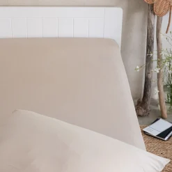 alinea Linge De Lit Enfant|Linge De Lit Enfant*Drap housse enfant en coton 90x200+B20cm - alpilles Beige