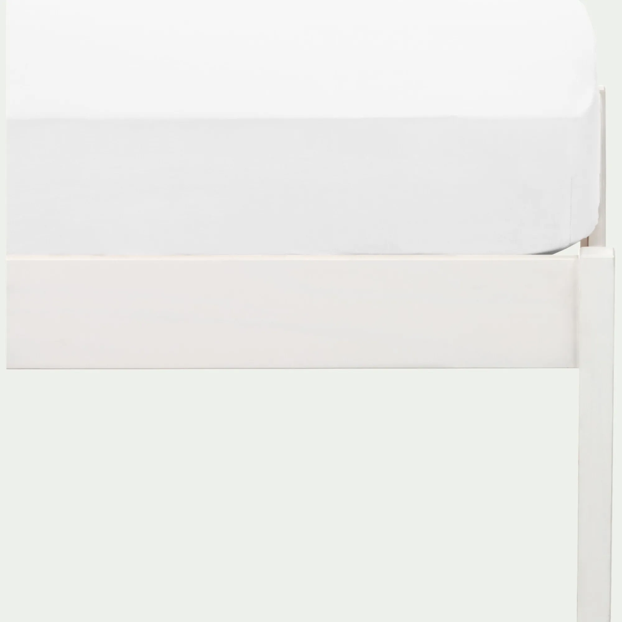 alinea Bureau Enfant|Linge De Lit Enfant*Drap housse enfant en coton 90x170+B15cm - Blanc