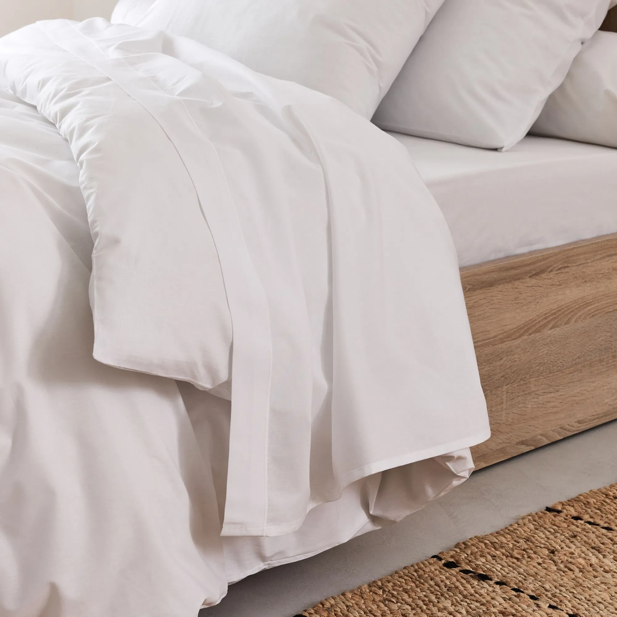 alinea Drap Plat*Drap plat en coton 270x300cm - Blanc