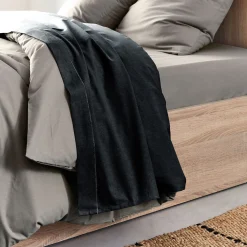 alinea Drap Plat*Drap plat en coton 270x300cm - calabrun Gris