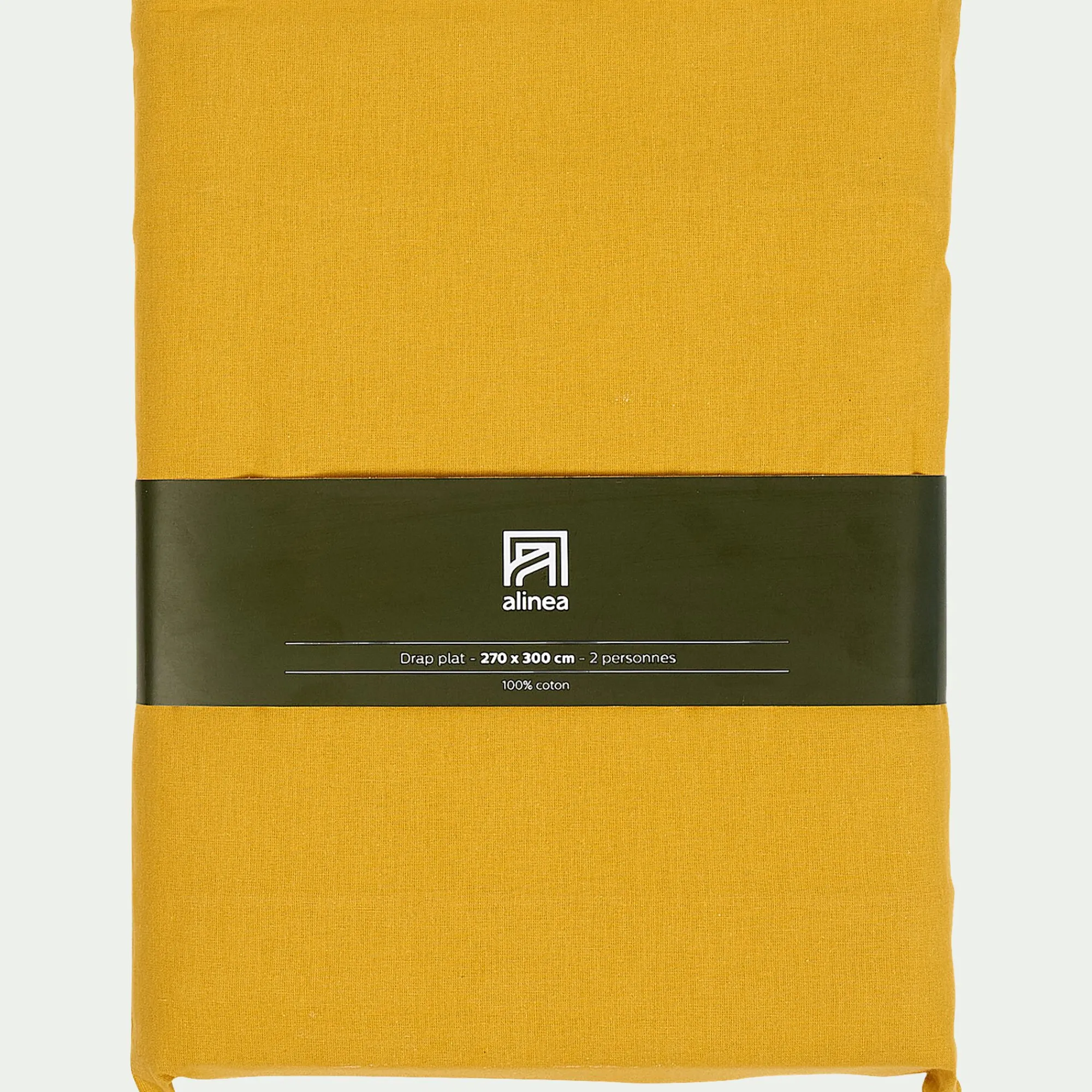 alinea Drap Plat*Drap plat en coton 270x300cm - genet Jaune