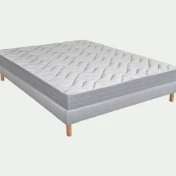 alinea Literie By Alinea|Ensemble Matelas & Sommier*Ensemble matelas équilibré en mousse et sommier tapissier ferme - Blanc